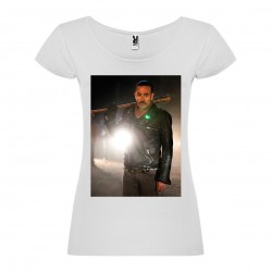 T-Shirt Jeffrey Dean Morgan - col rond femme blanc