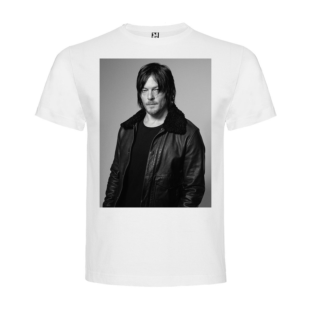T-Shirt Norman Reedus - col rond homme blanc