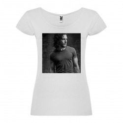 T-Shirt Kit Harington - col rond femme blanc