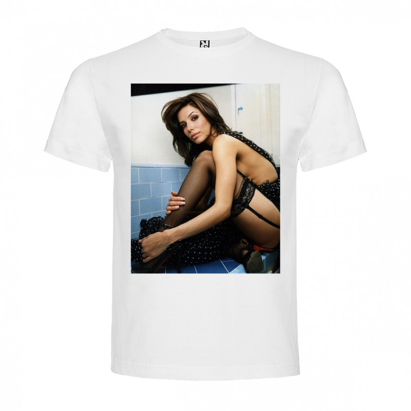 T-Shirt Eva Longoria - col rond homme blanc