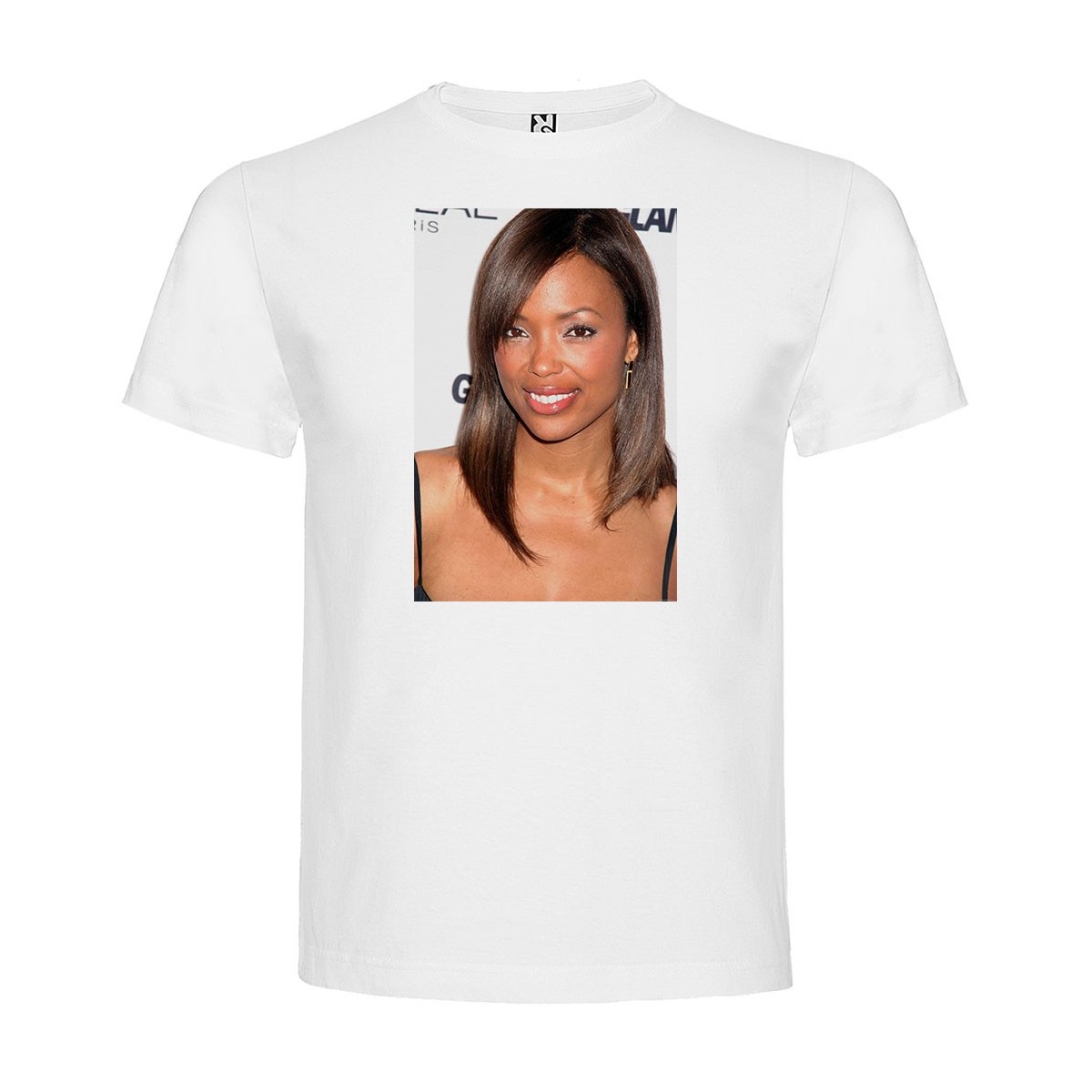 T-Shirt Aisha Tyler - col rond homme blanc