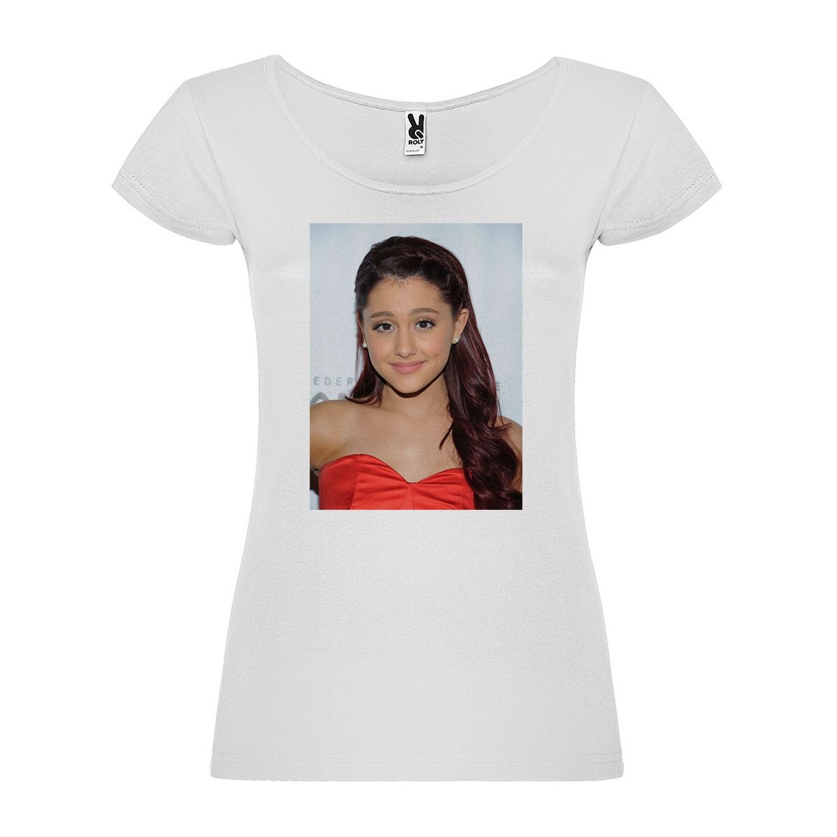 T-Shirt Ariana Grande - col rond femme blanc