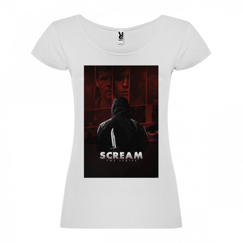 T-Shirt Scream La Série - col rond femme blanc