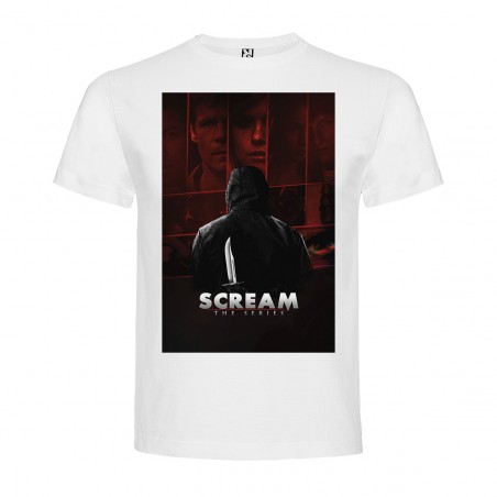T-Shirt Scream La Série - col rond homme blanc