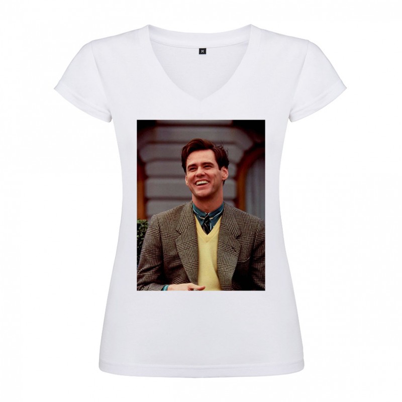 T-Shirt The Truman Show - col V femme blanc