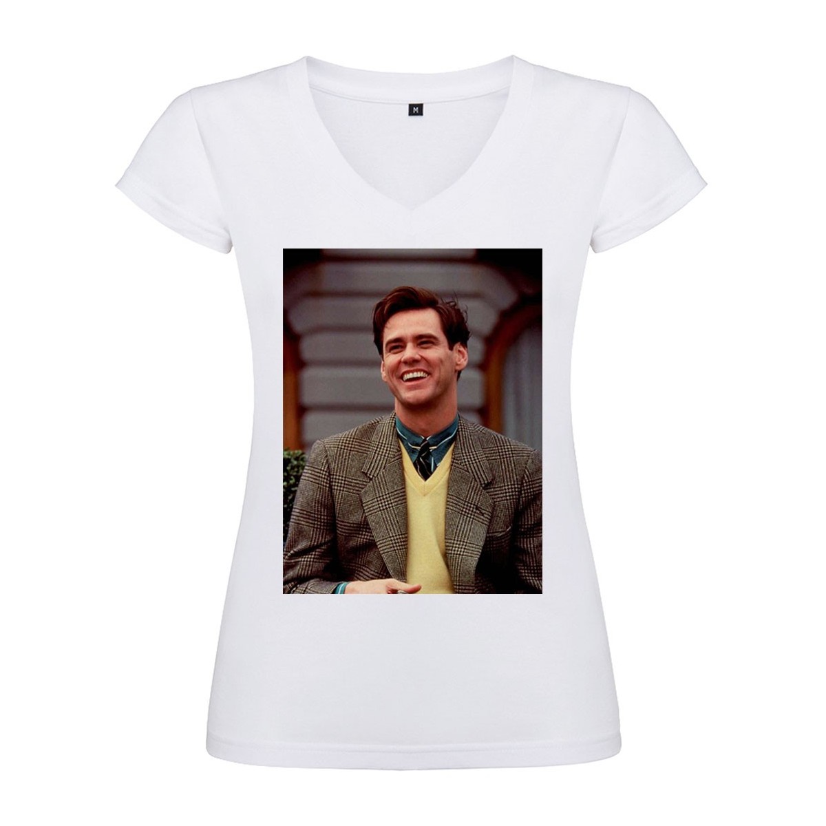 T-Shirt The Truman Show - col V femme blanc