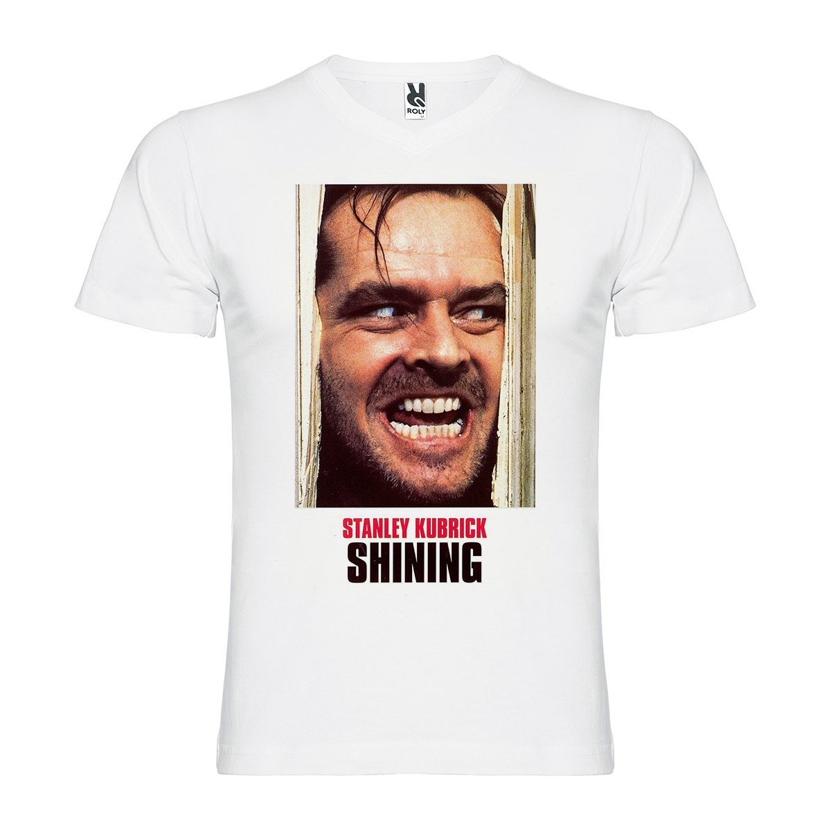 T-Shirt Shining - col v homme blanc