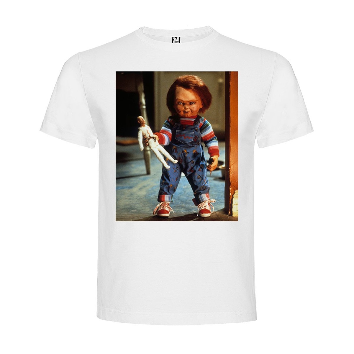 T-Shirt Chucky - col rond homme blanc