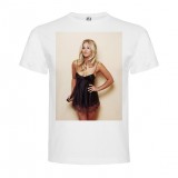 T-Shirt Kaley Cuoco - col rond homme blanc