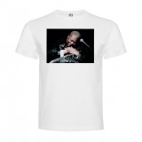 T-Shirt B. B. King - col rond homme blanc