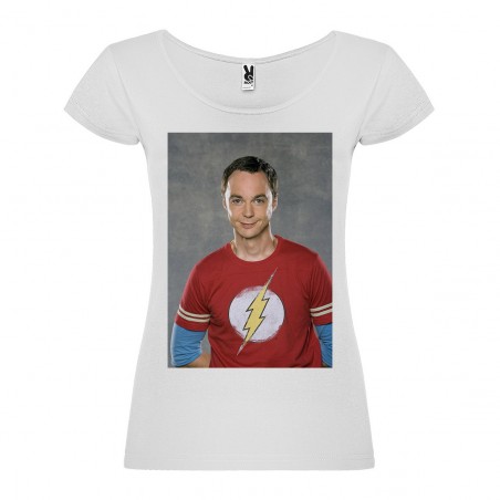 T-Shirt Jim Parsons - col rond femme blanc