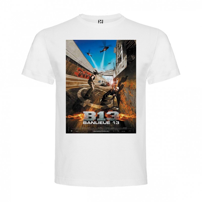 T-Shirt Banlieue 13 - col rond homme blanc