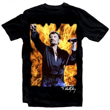 T-Shirt Johnny Hallyday feu